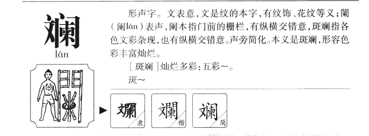 谰字字源字形